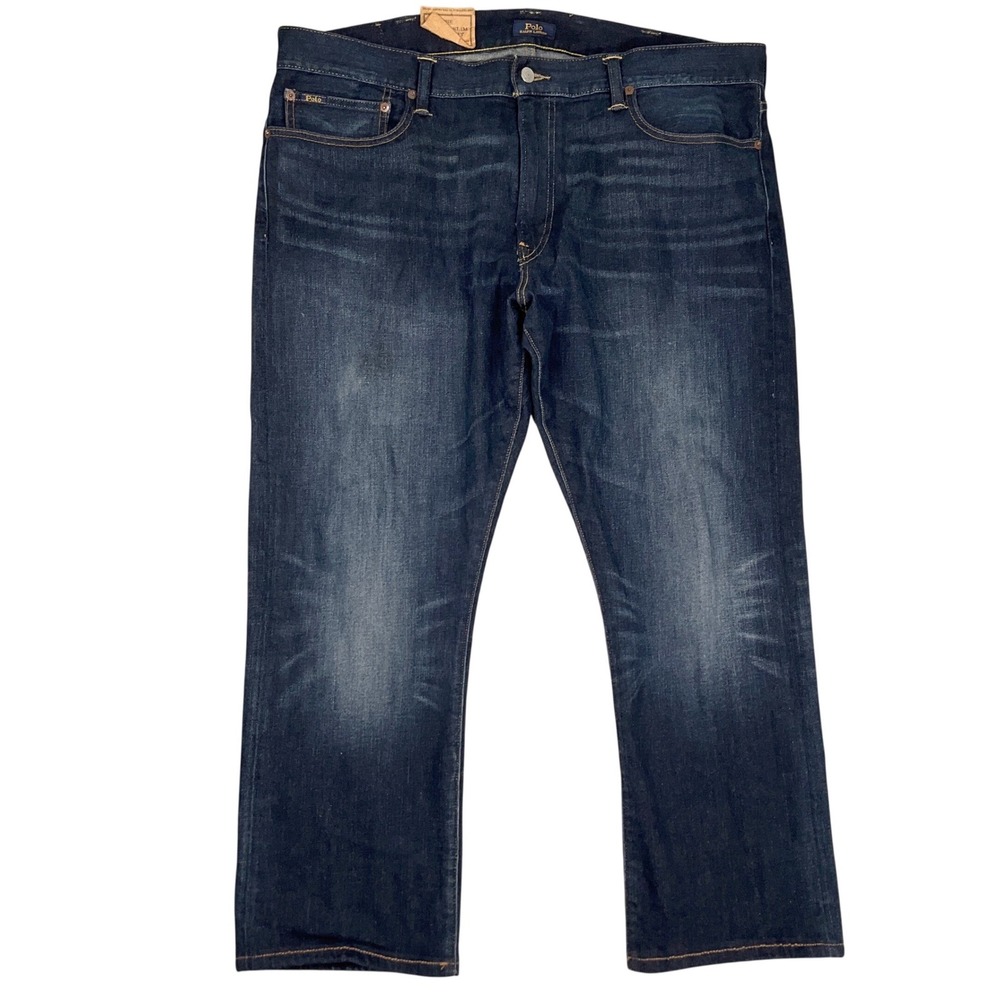 Polo Ralph Lauren Varick Jeans Mens 40W 32L ACT 29L Blue Slim Straight Stretch